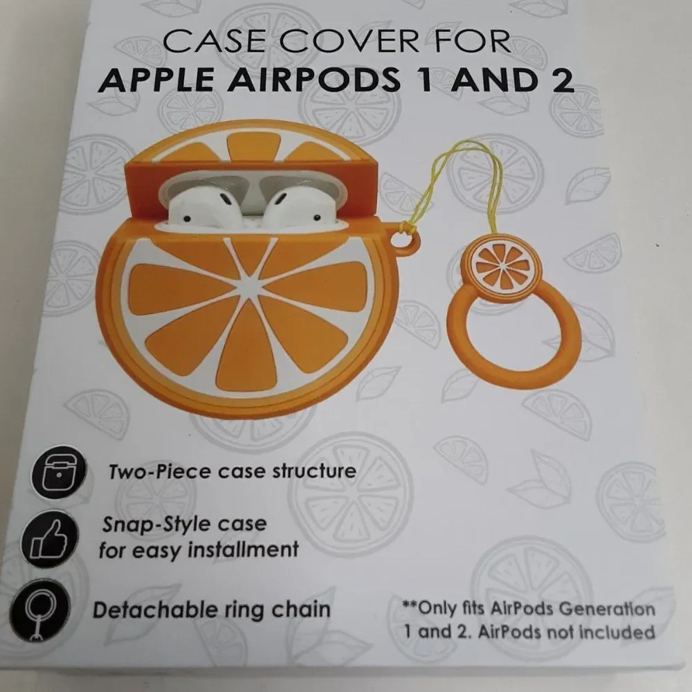 Apple Airpods 1 and 2 Orange Case Cover